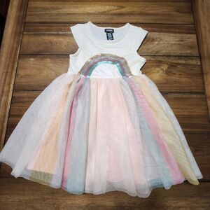 Zunie Rainbow Sleeveless Dress Pink Childs 5